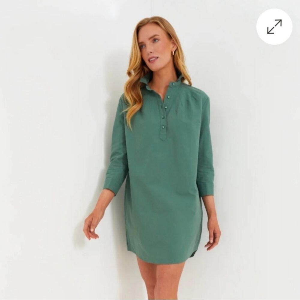 NWOT Tuckernuck Pomander Place Polly Dress L Green Shirtdress